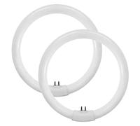 Lampwise 2 x 22W T9 Circular Fluorescent Tube 21cm 4-Pin G10q - Cool White 4000K Energy Efficient Round Light Bulb