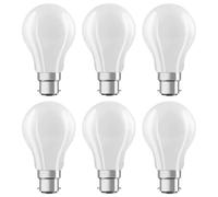 Lampwise 6X LED Filament Classic 7W = 60W BC/B22 GLS Light Bulb - Opal - Warm White 2700K - (Pack of 6)
