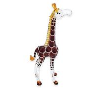 Lampwork COLLECTIBLE MINIATURE HAND BLOWN Art GLASS Giraffe (Dark Brown), Size S FIGURINE