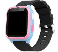 Lamsahw for MyFirst Smart Watch Band, Quick Release Breathable Nylon Woven Fabric Replacement Accessory Strap Compatible for MyFirst Fone S3, Fone S3+, Fone S3c, Fone S4, Fone R2 Watch (Black, 20mm)