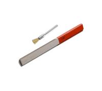 LAMSAM 1/4"-Wide for Luthier to Maintain Classical Dobro Guitars, Fine-Coarse-Grits-in-One Setting Tool for Dressing Nuts Mounting Surface, a Wire Bristle Brush Included