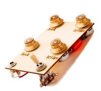 LAMSAM Pre-soldered Wiring Harness for Guitars with Humbucker Pickup, Standard Wiring Kit with Long Shaft Potentiometers Orange Capacitors Toggle Switch Output Jack to Upgrade Your Guitar's Sound