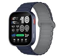 Lamshaw Compatible for Amazfit Bip Max Bands, Magnetic Silicone Sport Strong Magnet Strap Watchband Compatible for Amazfit Bip Max,Active 2,T-Rex 3 Pro 48mm,GTS 4,Amazfit Smartwatch,etc (Blue, 22mm)