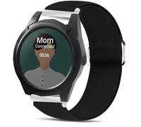 Lamshaw Compatible for AngelSense Watch Bands, Quick Release Stretch Elastics Nylon Adjustable Replacement Strap Accessories Compatible for AngelSense Assistive Technology Watch (Black)