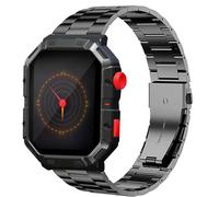 Lamshaw Compatible for Atari 2600 Smartwatch Bands, Quick Release Stainless Steel Metal Replacement Straps Compatible for Atari 2600 Smartwatch (Black)