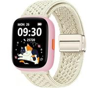 Lamshaw Compatible for BIGGERFIVE Smart Watch Band, Quick Release Breathable Sport Loop Braided Nylon Strap Compatible with BIGGERFIVE BW01,BW02/BW03,Star 2,A25,A21 Smartwatch (Starlight, 22mm)