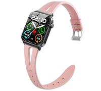 Lamshaw Compatible for Donerton T50S Smart Watch Band, Slim Vintage Leather Strap Replacement for Women, Man, Wristband Accessories Compatible for Donerton T50S T50H 1.85" Smartwatch/Uaue T50S 1.85"