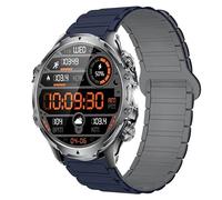 Lamshaw Compatible for HIRREO Smart Watch Bands, 22mm Silicone Sport Strap Watchband Compatible for LIGE, HIRREO FV12, FV14, FV15, EF7, BW0290A-1.39" Smartwatches (Blue, 22mm size band)