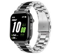 Lamshaw Compatible for Honor Choice Watch 2i Bands, Quick Release Stainless Steel Metal Replacement Straps Compatible with HONOR CHOICE INFOWEAR Watch 2 Pro (Silver-Black, Choice Watch 2i)