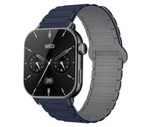 Lamshaw Compatible for MFVLP Smart Watch Bands, Magnetic Silicone Sport Strong Magnet Strap Watchband Compatible with MFVLP A7, LC210 1.85'', D16 1.83", LC310 1.43" Smartwatch,etc (Blue, 20mm)