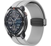 Lamshaw Compatible for Mibro GS Explorer S Bands, Soft Silicone Magnetic Buckle Sport Wristband Replacement Straps Compatible for Mibro GS Explorer S,Pro 2,Active2,Lite3 Pro,Watch GT,etc (Gray, 22mm)