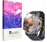 Lamshaw Compatible for Mingdaln Military Smart Watch Screen Protector, [3 Pack] 9H Tempered Glass Screen Protector Film Compatible with Mingdaln KC93 1.56" Military Smart Watch (3 Pack)