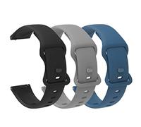 Lamshaw Compatible for MorePro Smart Watch Bands, Quick Release New Soft Silicone Sport Replacement Strap Compatible for MorePro HM57, Air 2 Smart Watch (3Pack-1, 22mm size band)