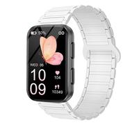 Lamshaw Compatible for MorePro Smart Watch Bands, Quick Release Silicone Sport Strap Replacement Watchband Compatible for MorePro HM57, Air 2 Smart Watch (White, 20mm size band)