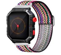 Lamshaw Compatible for My Play Watch Band, Stretch Elastics Nylon Adjustable Replacement Strap Accessories for Men & Women Compatible for Atari 2600, Mega, Tetris, Emoji Watch