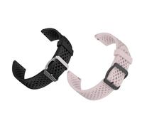 Lamshaw Compatible for MyFirst Smart Watch Bands, Quick Release Silicone band with Metal Buckle Compatible for MyFirst Fone S3, Fone S3+, Fone S3c, Fone S4, Fone R2 Smart Watch (Black+Pink, 20mm)