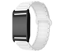Lamshaw Compatible for Polar Loop Bands with Case, Silicone Sport Strap Replacement Watchband with Woven Loop Design Compatible with Polar Loop Wearable Health & Fitness Band (White)