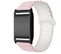 Lamshaw Compatible for Polar Loop Bands with Case, Silicone Sport Strap Replacement Watchband with Woven Loop Design Compatible with Polar Loop Wearable Health & Fitness Band (Pink)