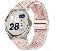 Lamshaw Compatible for Reebok Pulse Smartwatch Bands, Breathable Sport Loop Braided Nylon Strap Compatible with Reebok Pulse Smartwatch 2025 (Pink, 22mmSize)
