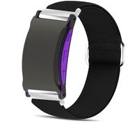 Lamshaw Compatible for Shock Clock 3 Bands, 22mm Stretch Elastics Nylon Adjustable Replacement Strap Accessories for Men & Women Compatible for Pavlok Shock Clock 3 (Black)