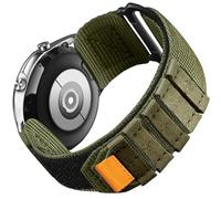 Lamshaw Compatible for Shock Clock Max Bands, Quick Release Rugged Nylon Sports Strap with Woven Loop Design Compatible for Pavlok Shock Clock 3, Max (Cross Nylon-Green)