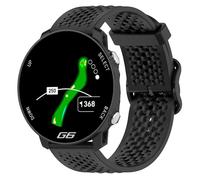 Lamshaw Compatible for Shot Scope G6 Bands, 20mm, 22mm Silicone band with Metal Buckle Compatible with Shot Scope G4, G5, G6, X5, V5 Watch,etc (Black, 20mmSize)