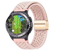 Lamshaw Compatible for SkyCaddie Watch Bands, Quick Release Breathable Sport Loop Braided Nylon Strap Compatible with SkyCaddie LX2, LX5, LX5C Smart Watches (Pink, 20mmSize)