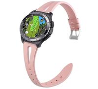 Lamshaw Compatible for SkyCaddie Watch Bands, Slim Vintage Leather Strap Replacement for Women, Man, Wristband Accessories Compatible with SkyCaddie LX2, LX5, LX5C Smart Watches (Pink, 22mmSize)