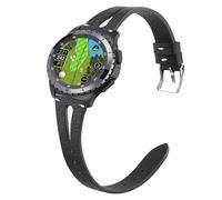 Lamshaw Compatible for SkyCaddie Watch Bands, Slim Vintage Leather Strap Replacement for Women, Man, Wristband Accessories Compatible with SkyCaddie LX2, LX5, LX5C Smart Watches (Black, 20mmSize)