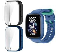 Lamshaw Compatible for Spade & Co SafeWatch Case, TPU Case with Screen Protector Compatible for Spade & Co SafeWatch (2 Pack-Black+Blue)