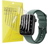 Lamshaw Compatible for SPC SMARTEE Smartwatch Screen Protector, [6 Pack] Full Coverage TPU Clear Film Compatible with SPC SMARTEE DUO 2 Watch (6 Pack)