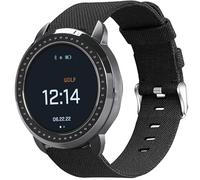 Lamshaw Compatible with Bushnell iON Elite Bands, Breathable Nylon Woven Fabric Replacement Accessory Strap Compatible with Bushnell iON Elite Watch (Black, 22mm size band)