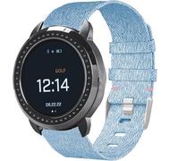 Lamshaw Compatible with Bushnell iON Elite Bands, Breathable Nylon Woven Fabric Replacement Accessory Strap Compatible with Bushnell iON Elite Watch (Blue, 22mm size band)