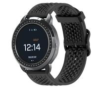 Lamshaw Compatible with Bushnell iON Elite Bands, Silicone band with Metal Buckle Compatible with Bushnell iON Elite Watch (Black, 22mm size band)