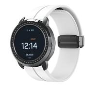 Lamshaw Compatible with Bushnell iON Elite Bands, Soft Silicone Sport Wristband Replacement Straps Compatible with Bushnell iON Elite Watch (White, 22mm size band)