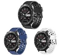Lamshaw Compatible with Citizen CZ Bands, Silicone Replacement Wristbands Sport Strap with Metal BuckleCompatible for Citizen CZ Smartwatch / Citizen Gen 2 CZ Smart 41mm / 44mm Smartwatch 2023 (3