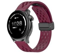 Lamshaw Compatible with Cubitt Viva Pro Bands, Quick Release Breathable Silicone Replacemet Band Straps Compatible with Cubitt Viva Pro, Viva, Aura Pro, Aura Smart Watch (Wine Red, 22mm size band)