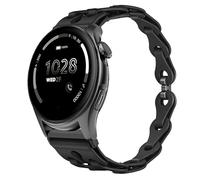 Lamshaw Compatible with Cubitt Viva Pro Smart Watch Band, Elastic Silicone Hollowed Out Replacement Straps Compatible with Cubitt Viva Pro, Viva, Aura Pro, Aura Smart Watch (Black, 22mm size band)