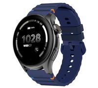 Lamshaw Compatible with Cubitt Viva Pro Smart Watch Band, New Silicone Woven Line Adjustable Replacement Strap Compatible with Cubitt Viva Pro, Viva, Aura Pro, Aura Smart Watch (Blue, 22mm size band)