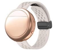 Lamshaw Compatible with Embr Wave 2 Band, Breathable Soft Silicone Magnetic Butterfly Clousure Sport Replacemet Band Straps Compatible for Embr Wave 2 Thermal Wristband (for wave 2, Beige white)