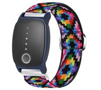 Lamshaw Compatible with EmeTerm Explore Band, Stretch Elastics Nylon Adjustable Replacement Strap Accessories Compatible for EmeTerm Explore (Aztec Style Colorful)