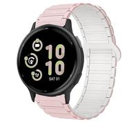 Lamshaw Compatible with Garmin Vivoactive 5 Band, 18mm, 20mm, 22mm Quick Release Magnetic Silicone Sport Strong Magnet Strap Watchband Compatible with Garmin Smartwatch (Pink, 18mm size band)