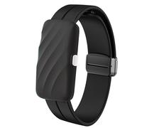 Lamshaw Compatible with Homedics WakeBand Bands, Soft Silicone Sport Wristband Replacement Straps Compatible for Homedics WakeBand Alarm Wristband (Black, 12mmSize)
