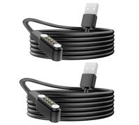 Lamshaw Compatible with Mobvoi TicNote Charger, Magnetic Replacement Charger Compatible for Mobvoi TicNote AI Voice Recorder (2 Pack-Black+Black)