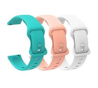 Lamshaw Compatible with Reebok Pulse Smartwatch Bands, Classic Watch Bands Soft Silicone Bands Bracelet Sports Strap Compatible with Reebok Pulse/Icon Smartwatch 2025 (3Pack-A, Icon-Square)