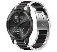 Lamshaw Compatible with Vivomove Trend Bands, Stainless Steel Metal Replacement Strap Compatible with Garmin Venu Sq 2/Venu Sq/Venu/Venu 2 Plus/Approach S12/Approach S40/Approach S42/D2 Air/Forerunner