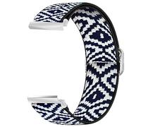 Lamshaw Elastics Nylon Bands for 18mm 19mm 20mm 21mm 22mm 23mm 24mm Watch, Quick Release Stretch Elastics Nylon Adjustable Replacement Strap Accessories Sports Band for Men Women (Rhomboid, 22mm)