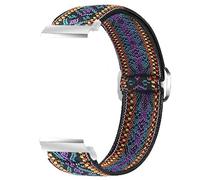 Lamshaw Elastics Nylon Bands for 18mm 19mm 20mm 21mm 22mm 23mm 24mm Watch, Quick Release Stretch Elastics Nylon Adjustable Replacement Strap Accessories Sports Band for Men Women (Purple Blue, 18mm)