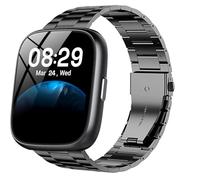 Lamshaw for Cillso Smart Watch 18mm,20mm,22mm Quick Release Stainless Steel Metal Replacement Straps Compatible for Cillso IDW26 Smartwatch 1.83 Inch,T80,S10,Y6,DR05,P40 Watch,etc (Black, 20mm)