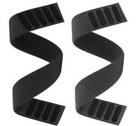 Lamshaw for Cillso Smart Watch 20mm, 22mm New Quick Dry Loop Woven Nylon Ultralight Sport Replacement Straps Compatible with Cillso IDW26 Smartwatch 1.83 Inches,T80,S10,Y6 Watch,etc (Black+Gray, 20mm)